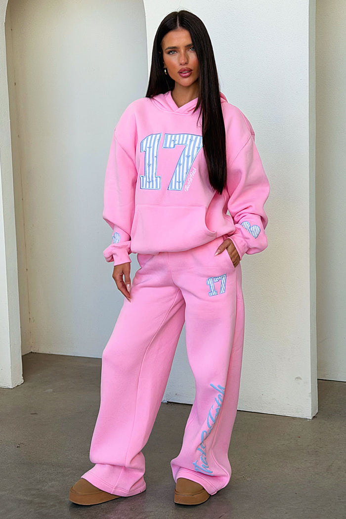 Kaile Wide Leg Sweatpants - Pink
