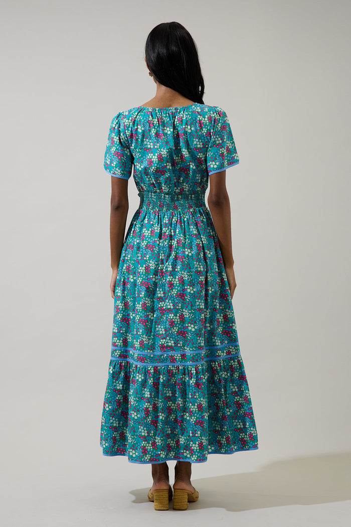 Karela Blossom Ordy Smocked Midi Dress