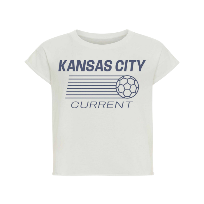 KC Current Women's Basic Soccer Ball Crop Tee