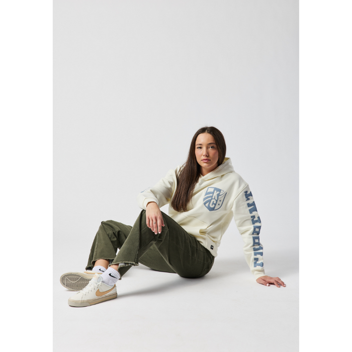 KC Current Women's Denim Detail Oversized Hoodie