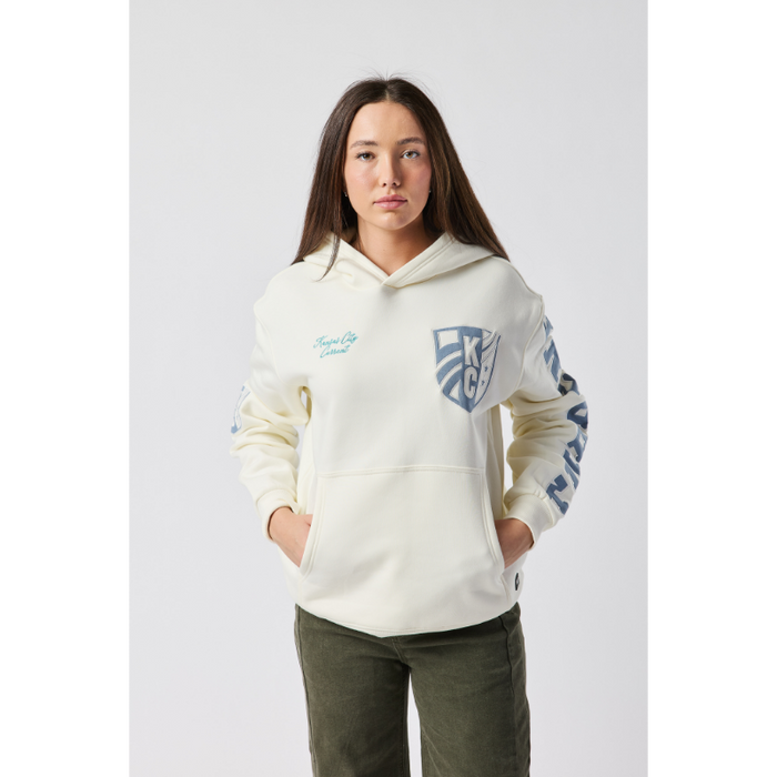 KC Current Women's Denim Detail Oversized Hoodie
