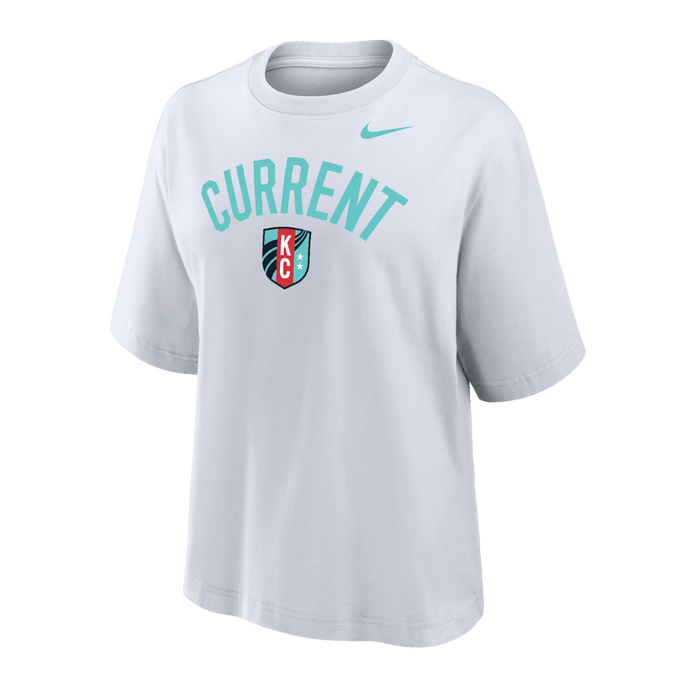 KC Current Women's Nike  White Boxy Tee