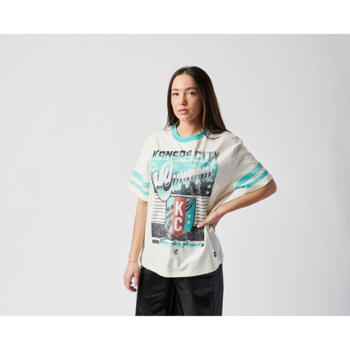 KC Current Women's Retro Wash Drop Shoulder T-Shirt