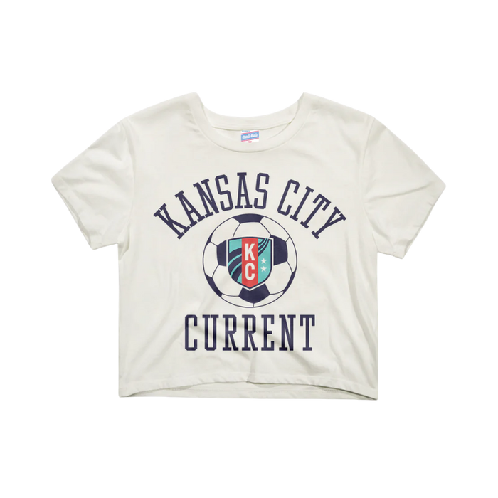 KC Current Women's Soccer Ball Crop Tee