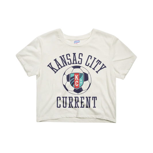 KC Current Women's Soccer Ball Crop Tee