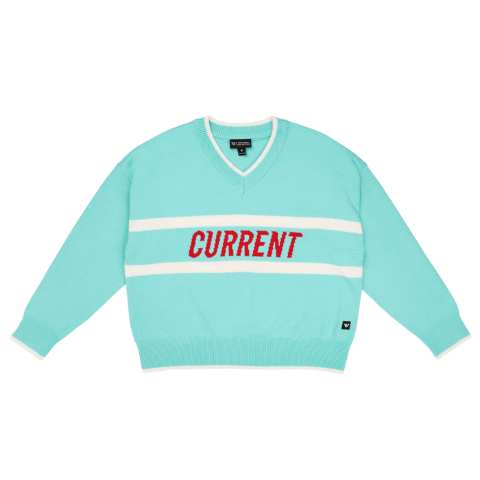 KC Current Women's Stripe Current V-Neck Sweater