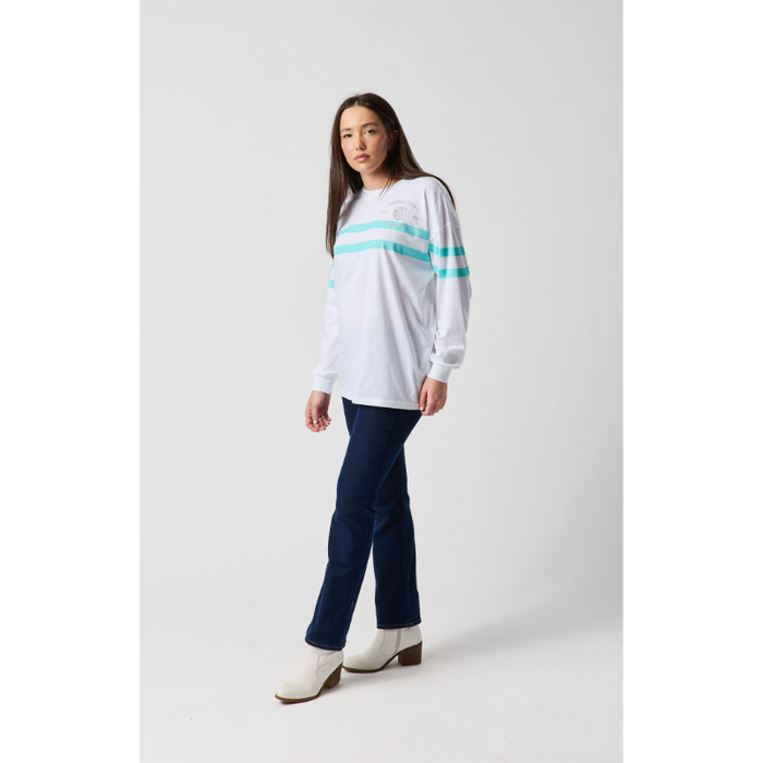 KC Current Women's Stripe Oversized Long Sleeve T-Shirt
