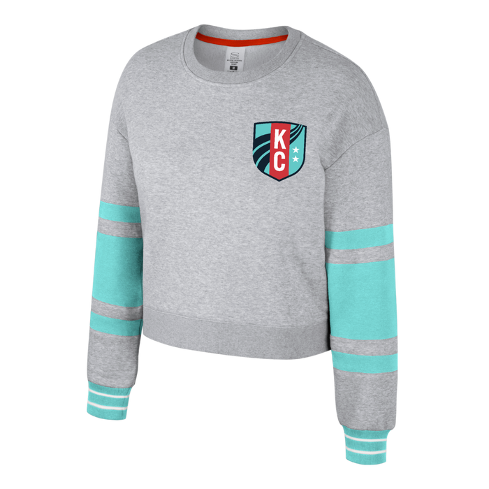 KC Current Women's Teal Accent Crop Crewneck