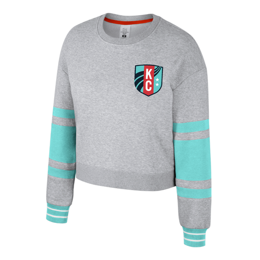 KC Current Women's Teal Accent Crop Crewneck