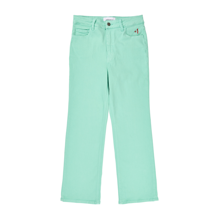 KC Current Women's Teal Mersea Straight Leg Jeans