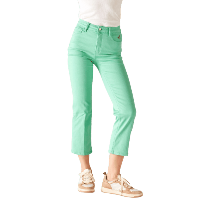 KC Current Women's Teal Mersea Straight Leg Jeans