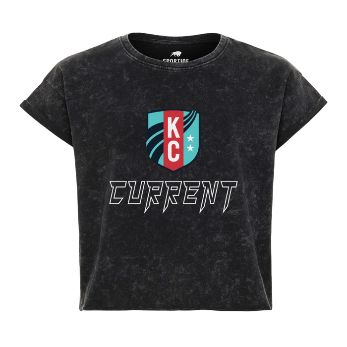 KC Current Women's Vintage Wash Crop Tee