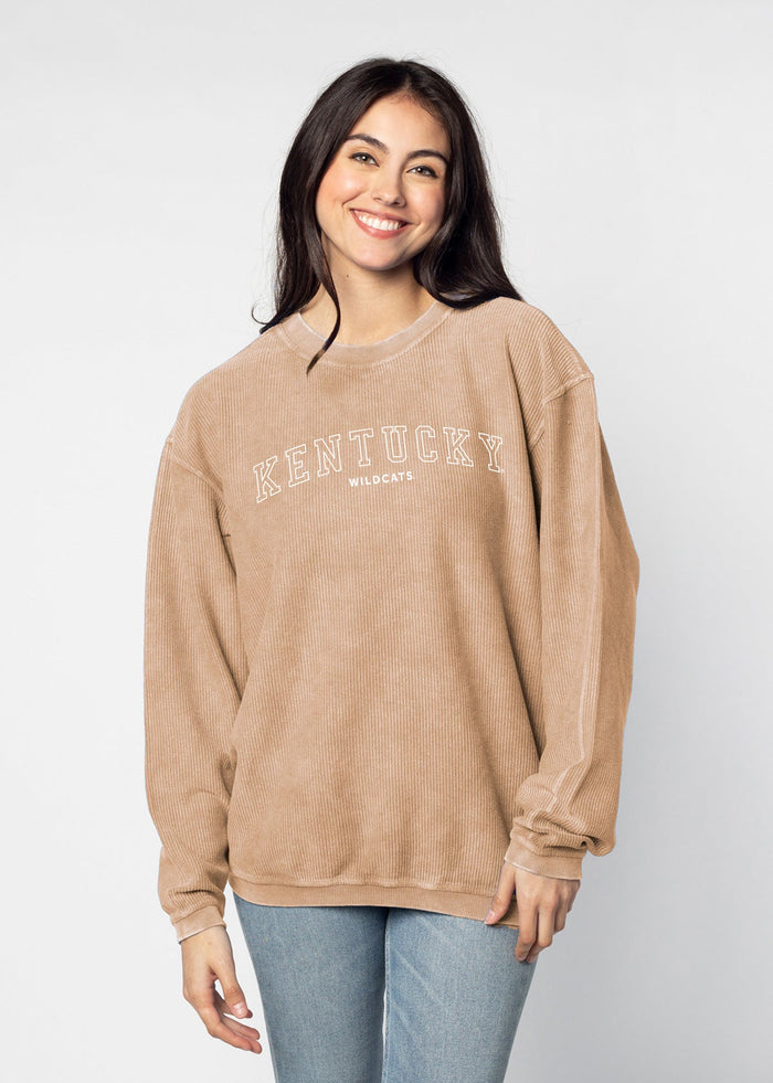 Kentucky Wildcats Women's Latte Corded Sweatshirt