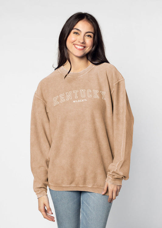Kentucky Wildcats Women's Latte Corded Sweatshirt