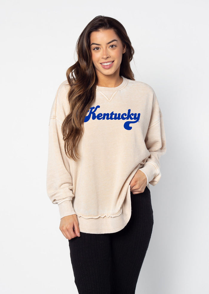Kentucky Wildcats Women's Oatmeal Burnout Campus Pullover