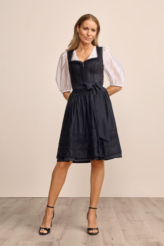 Kruger Midi Dirndl 2pcs. 60cm "Verity" black (low stock)