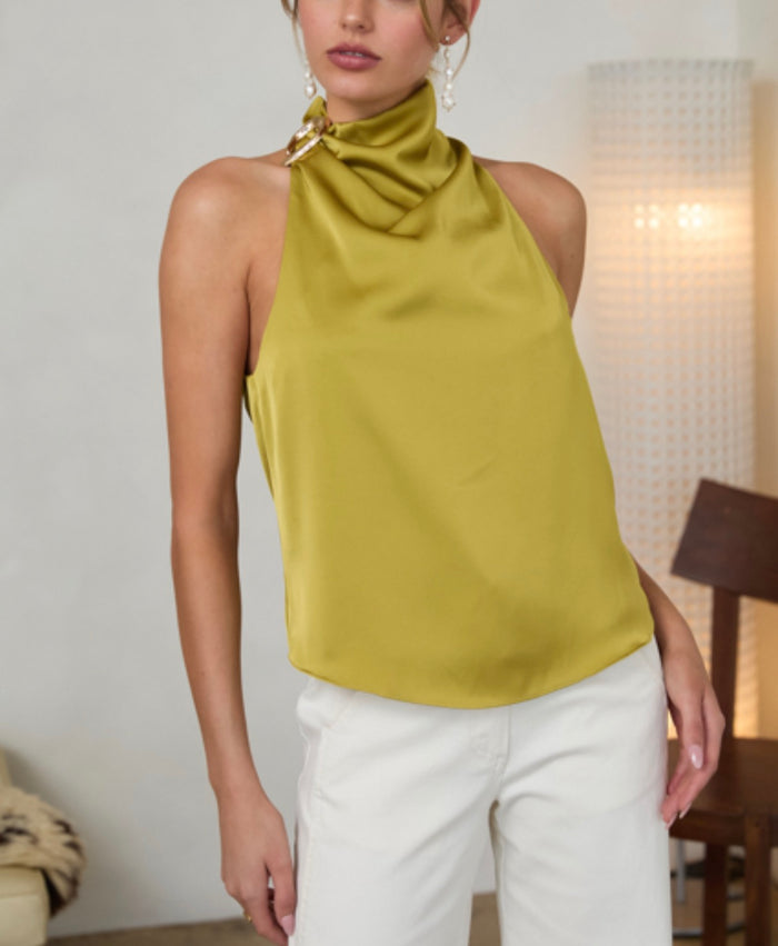 Kylie Sleeveless Halter Top