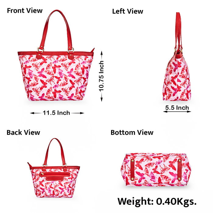 Women's butterfly tote shoulder bag for work, travel, and daily use-infographic image