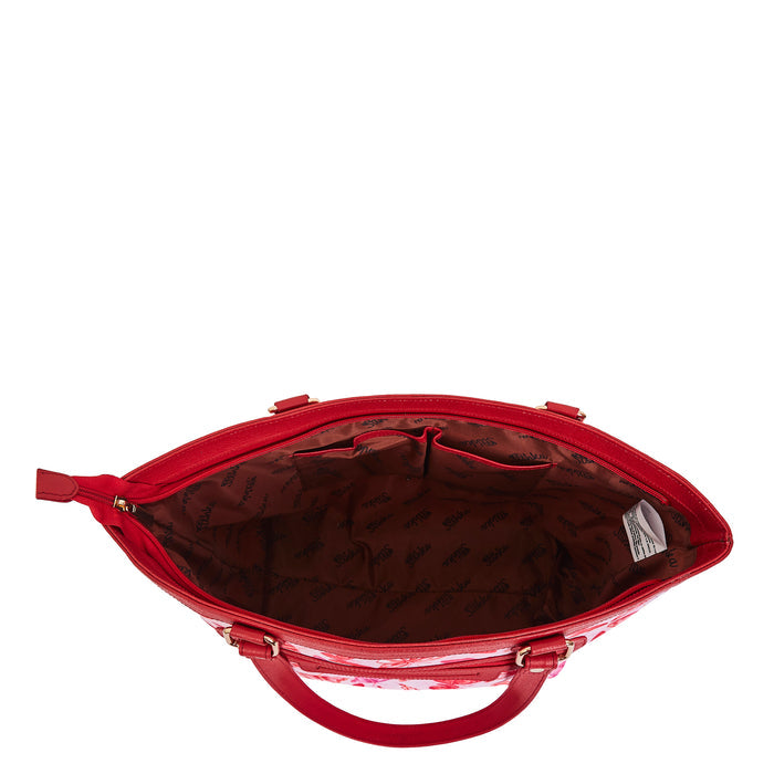 Women's butterfly tote shoulder bag for work, travel, and daily use-interior with open pockets