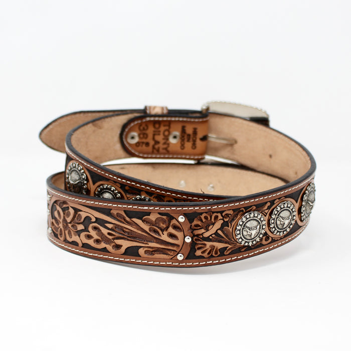 Ladies Floral Concho Belt
