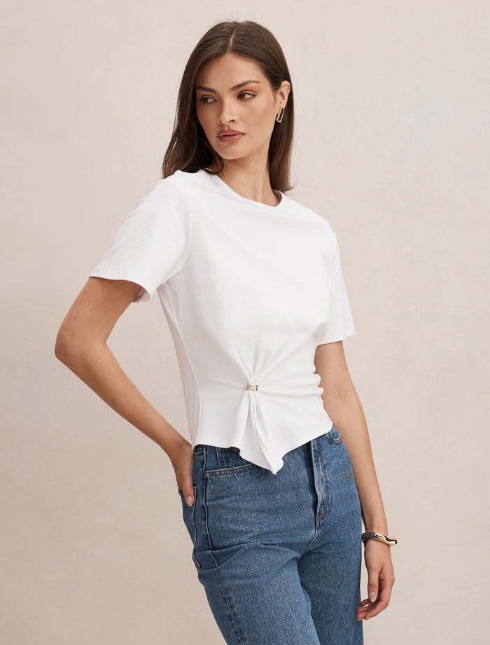 Lani Hardware Detail T-Shirt Forever New