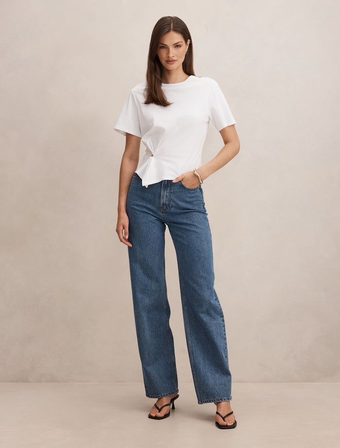 Lani Hardware Detail T-Shirt Forever New