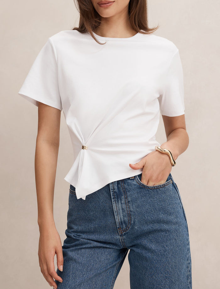 Lani Hardware Detail T-Shirt Forever New