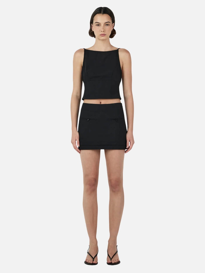 Ownley | Leah Backless Top - Black | Perlu