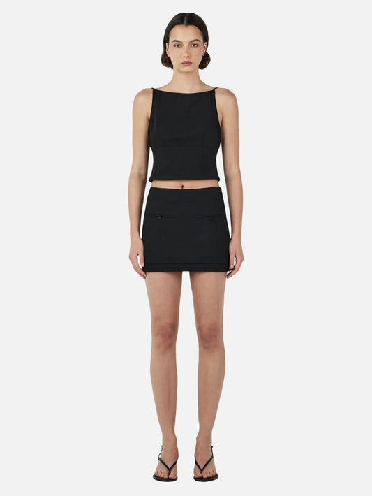 Ownley | Leah Backless Top - Black | Perlu