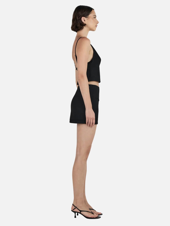 Leah Backless Top - Black Tops Ownley