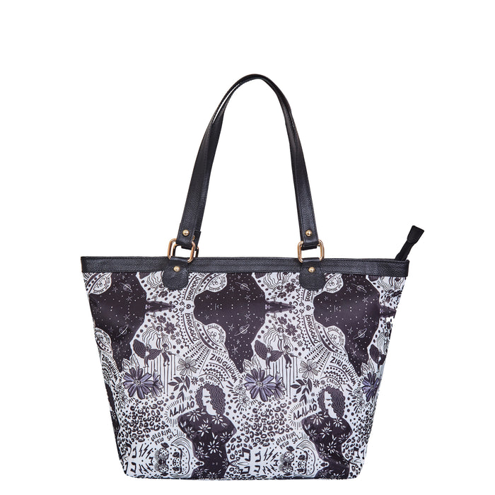 Women's monochrome tote shoulder bag for work, travel, and daily use