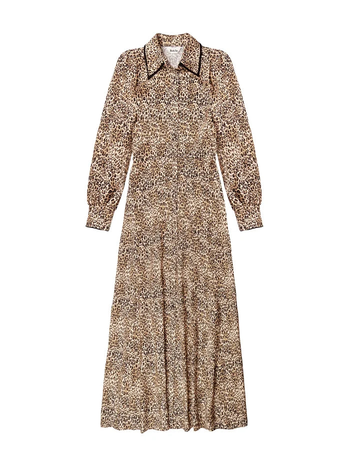 Leopard-Print Shirt Dress
