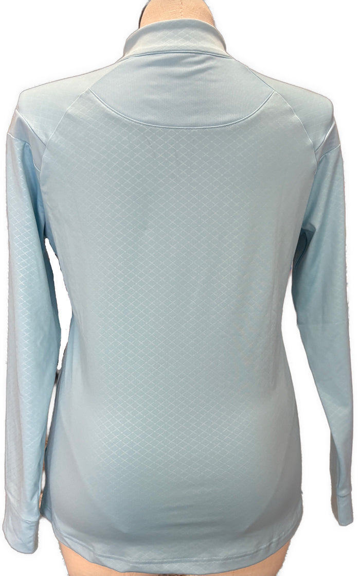 Levelwear Women's Light Blue 1/4 Zip Golf Pullover w/Logo Size L MSP$90