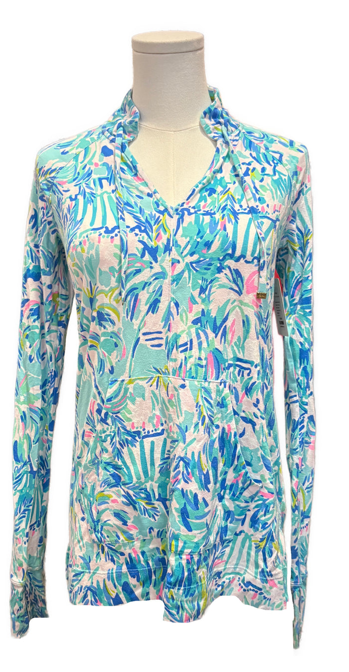 Lilly Pulitzer Cassi Popover in BLue Ibiza Cabana Cocktail Size XS MSP$128