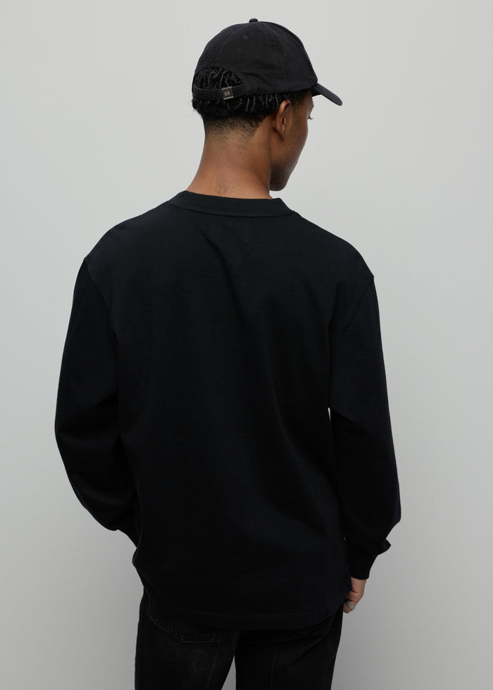 LOGO EMBROIDERED HENLEY TEE