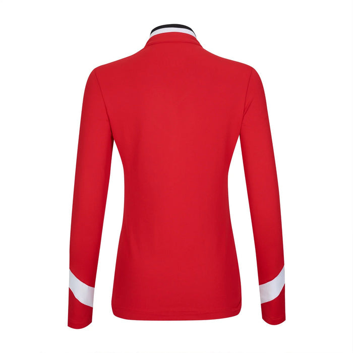 Lohla Sport Laurie Chevron Pullover Golf Top Red Size L MSP$110