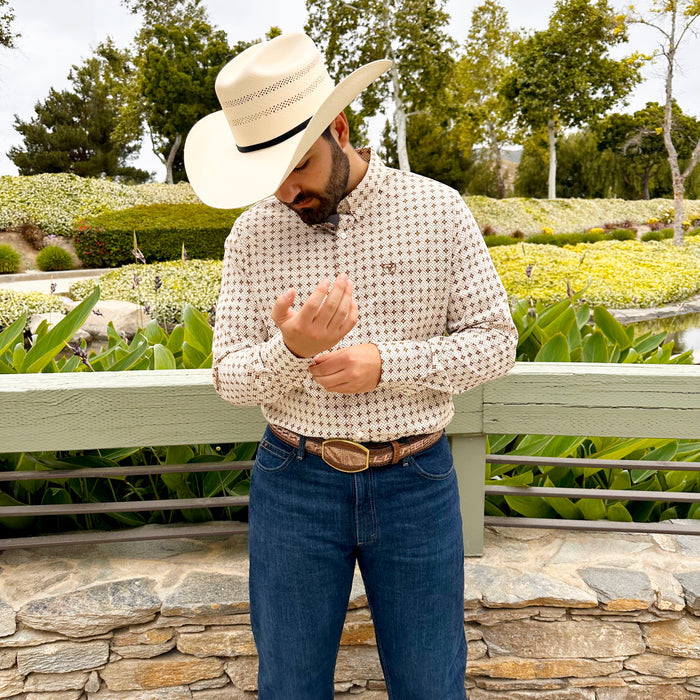 Los Altos Caiman Belly Belt- Mocha