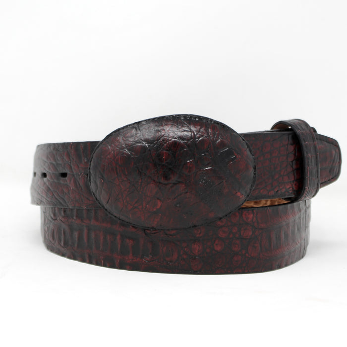 Los Altos Caiman Belt- Black Cherry