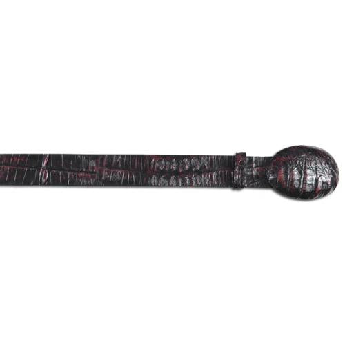 Los Altos Caiman Belt- Black Cherry