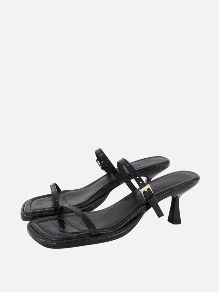 Lou Lou - Black Croc Shoes Bronwyn