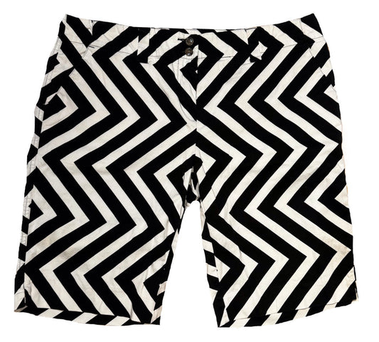 Loudmouth Black & White Zig Zag Short Size 14 MSP$95