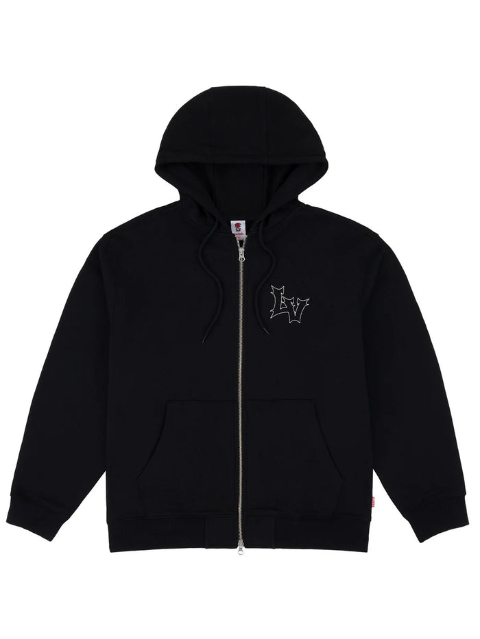 LOVIAH HELL V ZIP MENS HOODIE