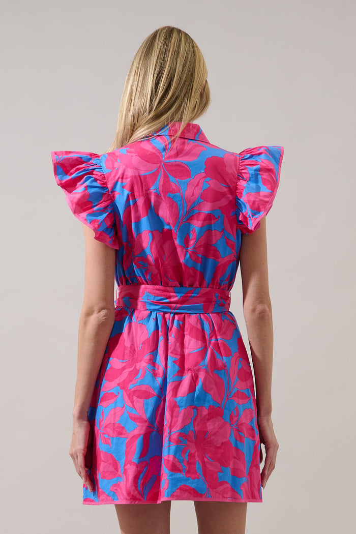 Maia Ruffle Collared Dress Meira Floral
