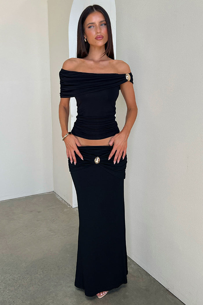 Malika Maxi Skirt - Black