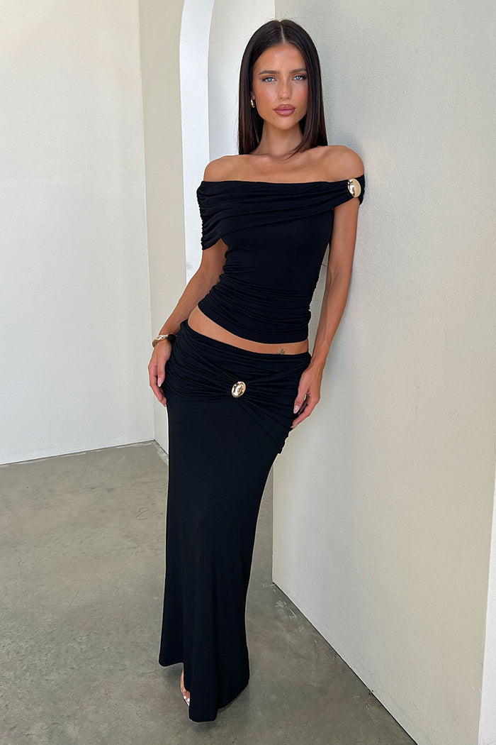 Malika Maxi Skirt - Black