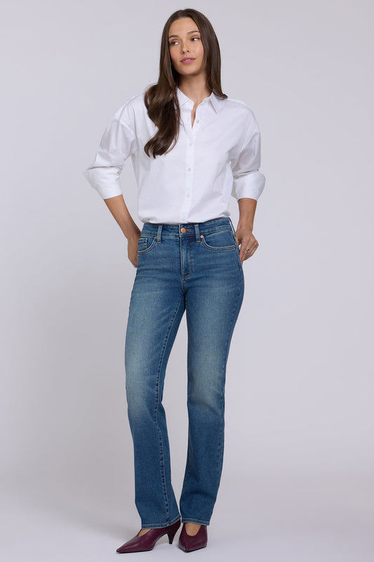 Marilyn Straight Jeans In Petite - Bluebells