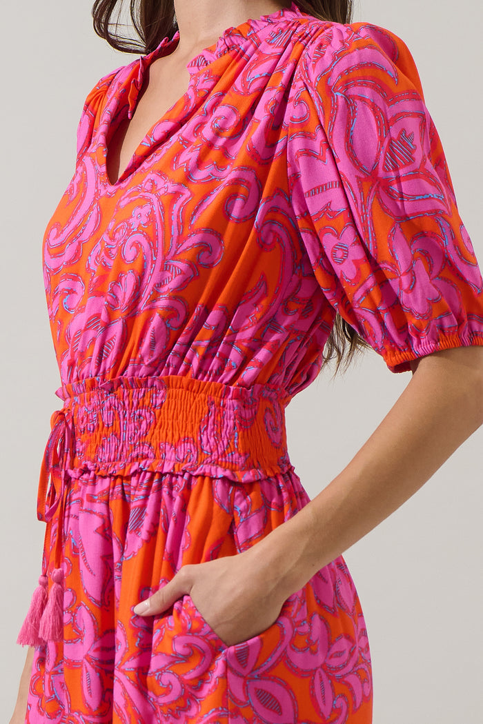 Marinda Floral Jurie Smocked Mini Dress