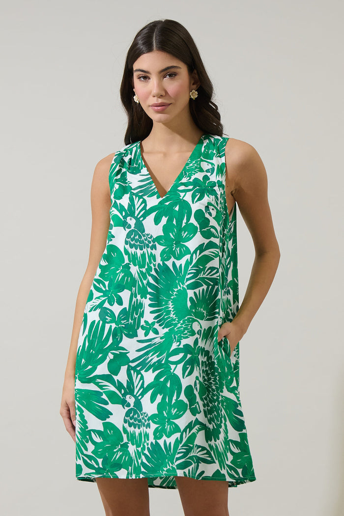 Masey Tropical Lerry Shift Mini Dress