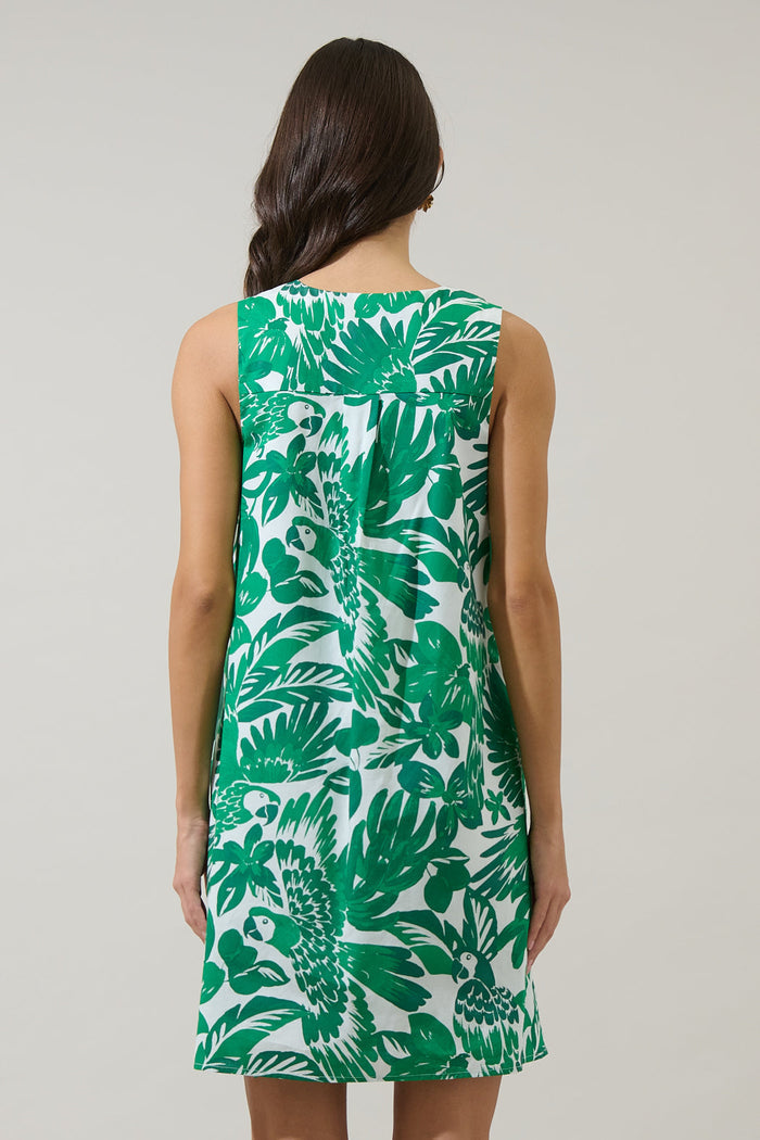 Masey Tropical Lerry Shift Mini Dress