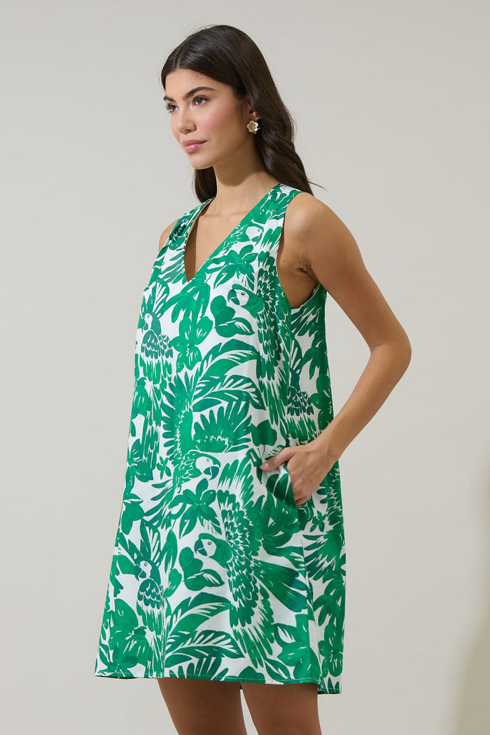 Masey Tropical Lerry Shift Mini Dress